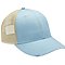 OLLIE DISTRESSED CAP BABY BLUE / TAN