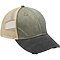 OLLIE DISTRESSED CAP CACTUS / BLACK