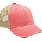 OLLIE DISTRESSED CAP CORAL / TAN