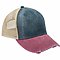 OLLIE DISTRESSED CAP NAVY / BURGUNDY