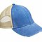 OLLIE DISTRESSED CAP ROYAL / TAN