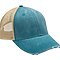 OLLIE DISTRESSED CAP TEAL / TAN
