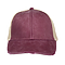OLLIE DISTRESSED CAP BURGUNDY / TAN