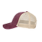 OLLIE DISTRESSED CAP BURGUNDY / TAN