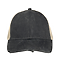 OLLIE DISTRESSED CAP CHARCOAL / TAN