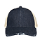 OLLIE DISTRESSED CAP DARK DENIM / TAN