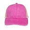 OLLIE DISTRESSED CAP NEON PINK / TAN