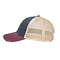 OLLIE DISTRESSED CAP NAVY / BURGUNDY
