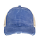 OLLIE DISTRESSED CAP ROYAL / TAN